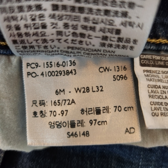 Levis Womens 515 Boot Cut Dark Wash Denim Blue Jeans Size 6 W28 L32 - Picture 5 of 8